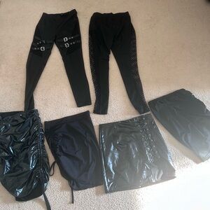 Lot of 7 goth pants and skirts bundle size XS/S